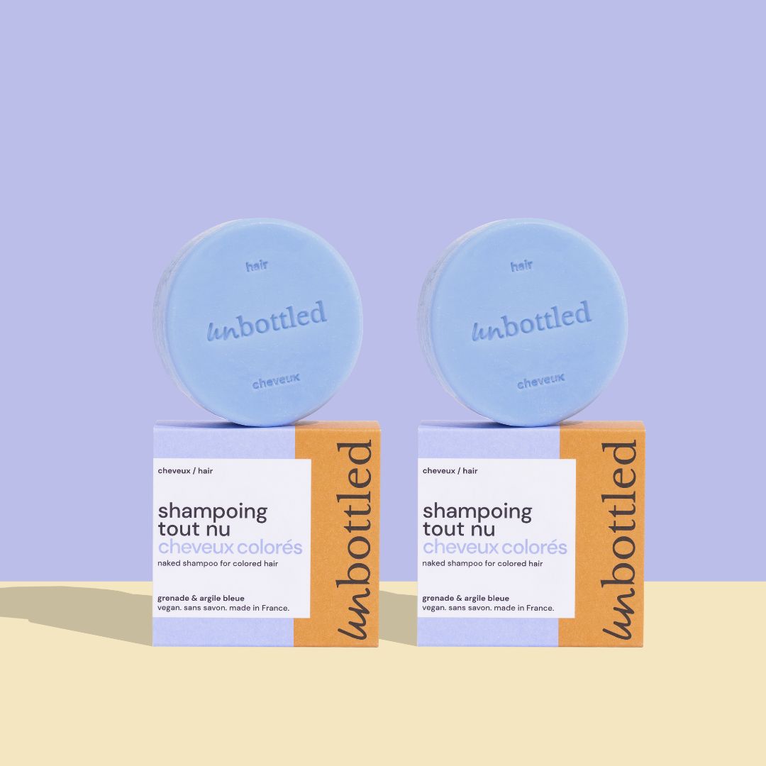 Duo de Shampoings Solides Tout Nu - Cheveux Colorés