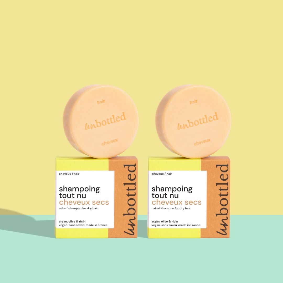 Duo de Shampoings Solides Tout Nu - Cheveux Secs & Abimés