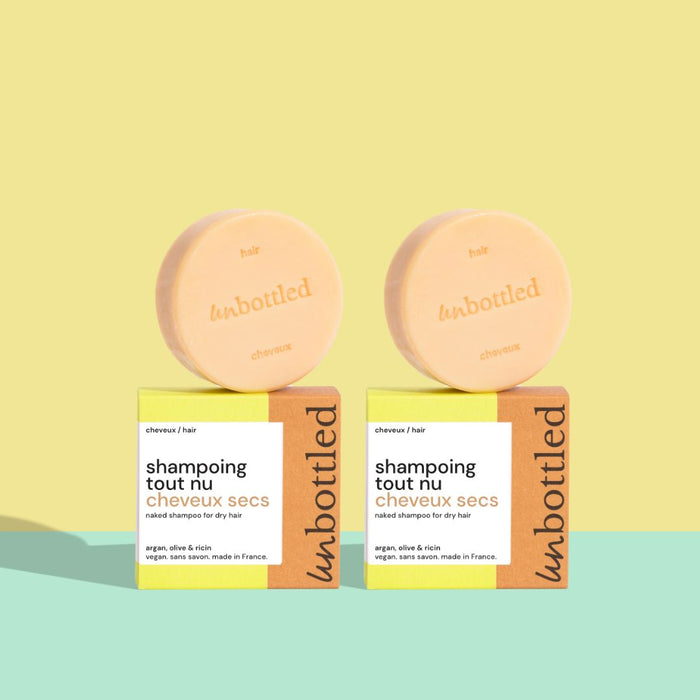 Duo de Shampoings Solides Tout Nu - Cheveux Secs & Abimés