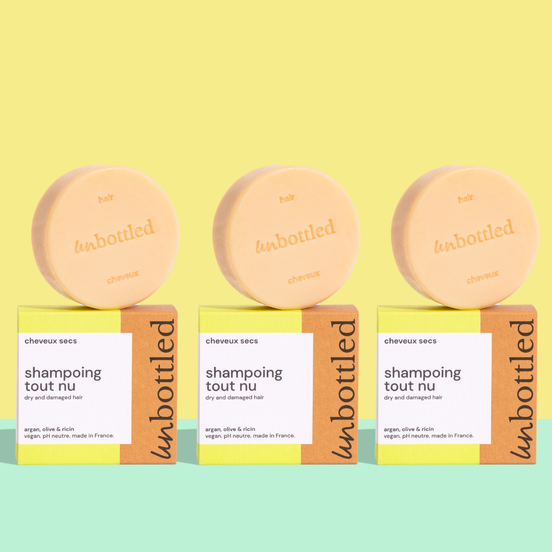 Trio de Shampoings Solides Tout Nu - Cheveux Secs & Abimés