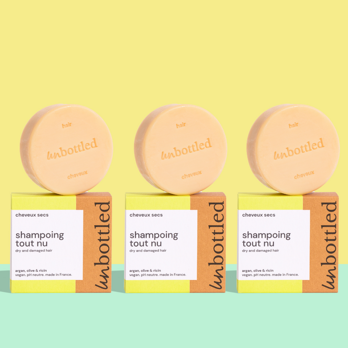 Trio de Shampoings Solides Tout Nu - Cheveux Secs & Abimés
