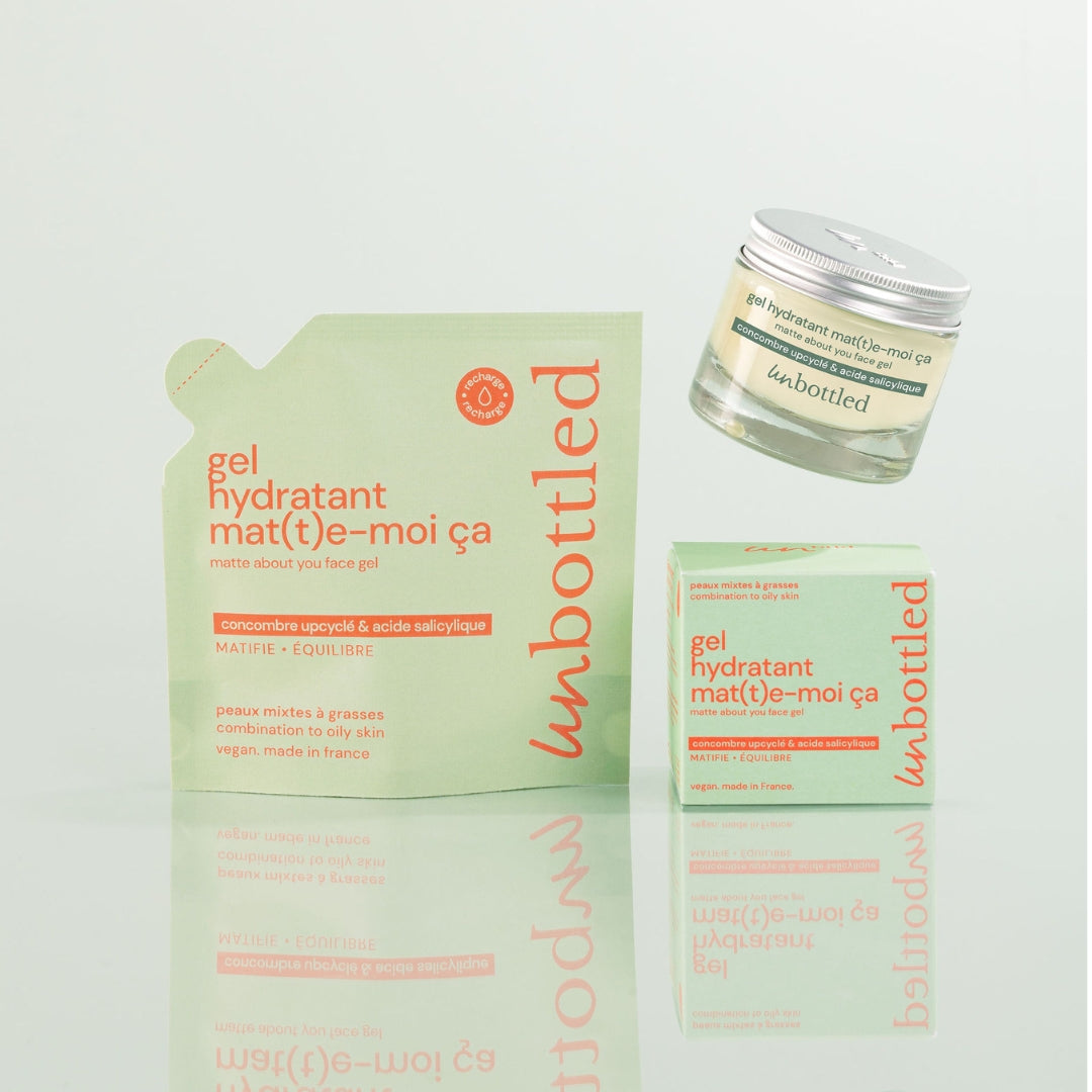 Duo Gel Visage Hydratant Mat(t)e-Moi Ça & sa Recharge