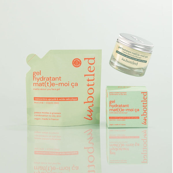 Duo Gel Visage Hydratant Mat(t)e-Moi Ça & sa Recharge