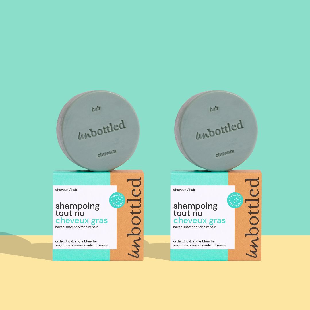 Duo de Shampoings Solides Tout Nu - Cheveux Gras & Pellicules