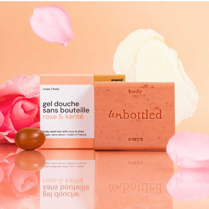 Gel Douche Sans Bouteille • Rose & Karité
