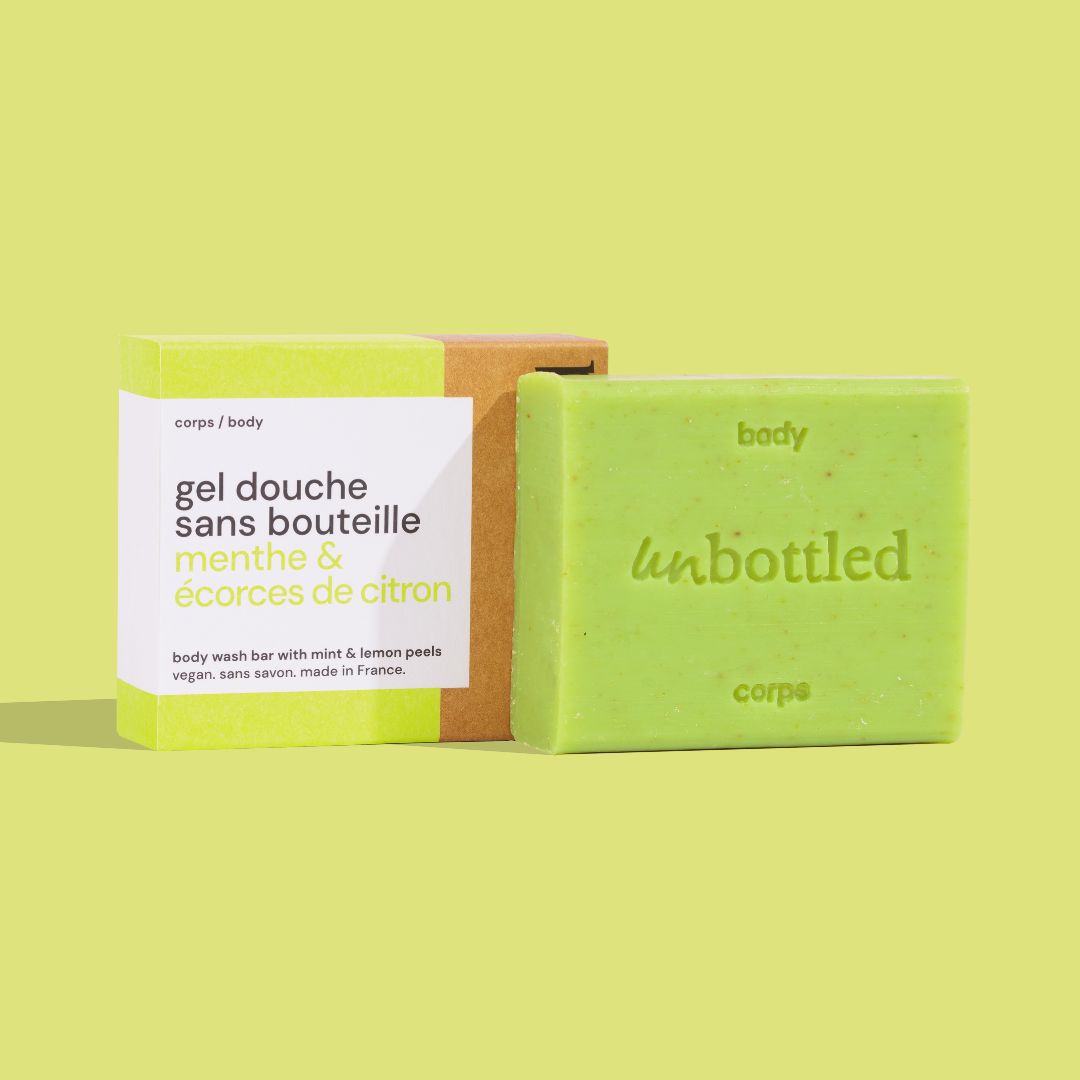 Gel Douche Sans Bouteille • Menthe & Écorces de Citron