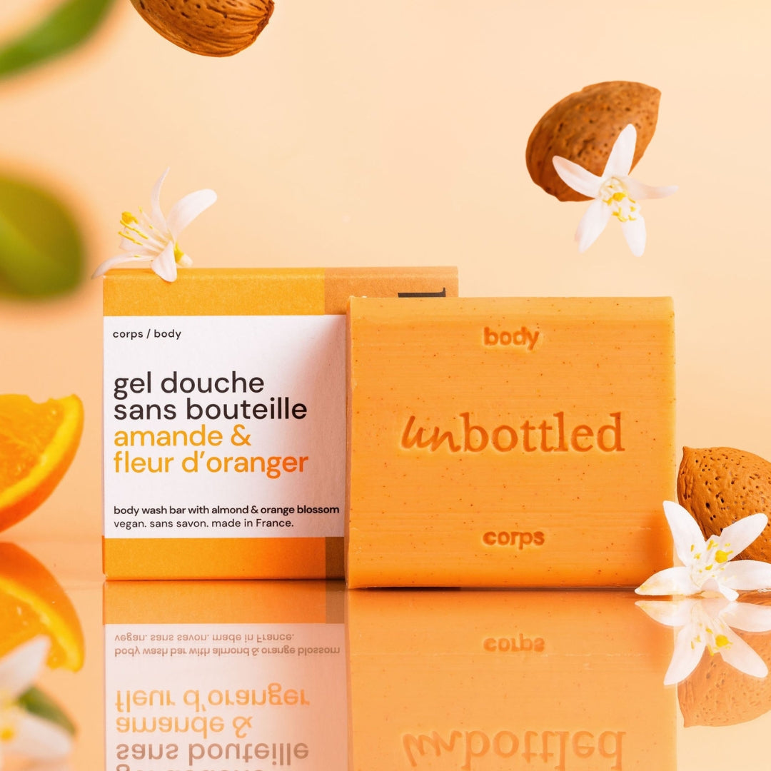 Gel Douche Sans Bouteille • Amande & Fleur d’Oranger