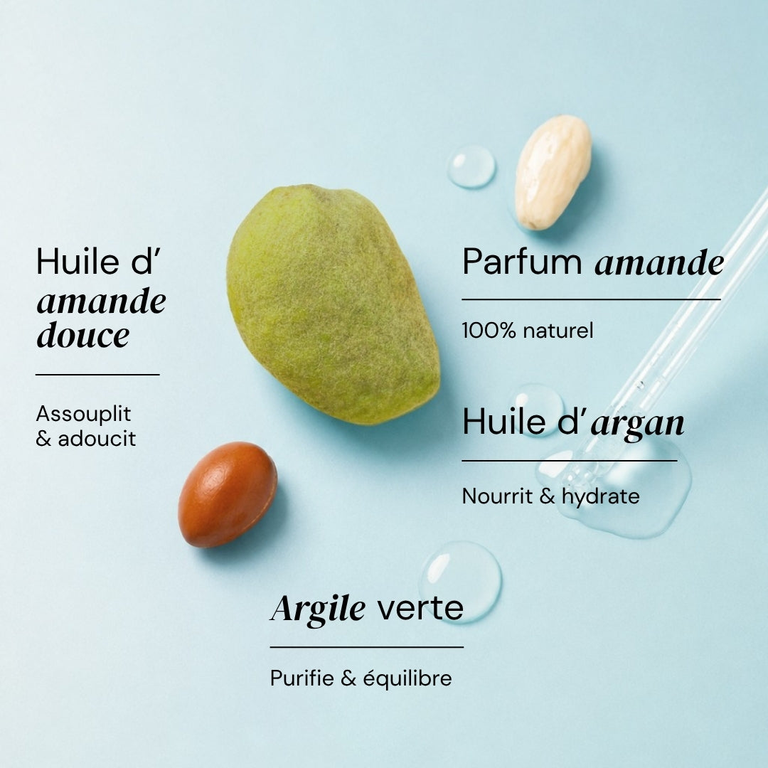 Shampoing Solide Tous Types de Cheveux • Amande Douce