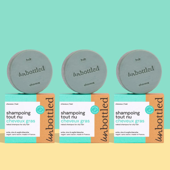 Trio de Shampoings Solides Tout Nu - Cheveux Gras & Pellicules